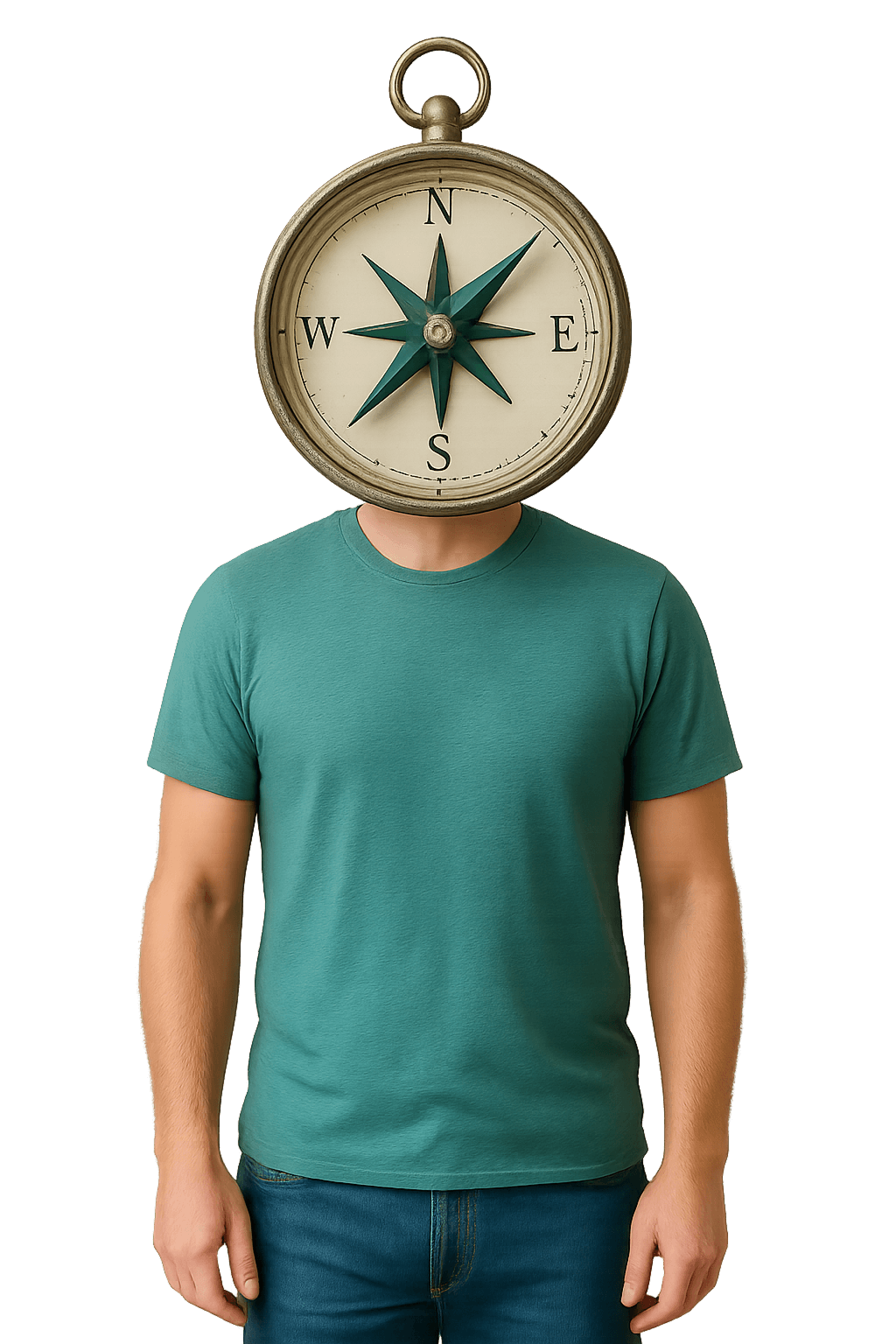 A figure with a compass — discovering the record of who you are